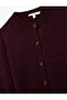 Buttoned Knitwear Burgundy Women's Cardigan 6Wak90041Ht - 5