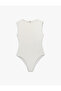 Slim Fit Sleeveless Crew Neck Bodysuit - 3