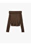 Viscose Blended Camisole Off-The-Shoulder Slim Fit Long Sleeve T-Shirt - 3