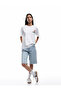 Cotton Short Sleeve Crew Neck Back Floral Print T-Shirt - 2