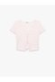 Slim Fit Short Sleeve Ruched Cotton V Neck T-Shirt - 3