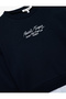 Long Sleeve Crew Neck Embroidered Hooded Oversize Sweatshirt - 5