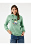 Kangaroo Pocket Detailed Hooded Sweatshirt with Raised Cat Print - 3
