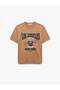 Short Sleeve Crew Neck Cotton Teddy Bear Printed Oversize T-Shirt - 3