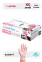 Fuchsia Pink Nitrile Examination Gloves Powder-Free Pack of 100 - Xsmall