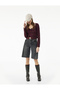 Slim Fit Crew Neck Tank Top Detailed Lace Ribbed Long Sleeve T-Shirt - 2