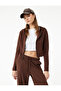 Hooded Zippered Long Sleeve Modal Blend Crop Sweatshirt