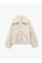 Oversize Long Sleeve Classic Collar Plush Jacket - 3
