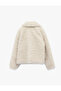Oversize Long Sleeve Classic Collar Plush Jacket - 4