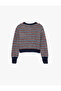 Buttoned Pocket Detailed Long Sleeve Crew Neck Heart Knitwear Cardigan - 4