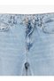 Cotton Regular Waist Straight Leg Long Jean Trousers - Straight Fit Jean - 8