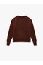 Long Sleeve Crew Neck Asymmetric Cut Sweater - 5