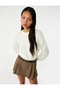 Crew Neck Stitching Detailed Long Sleeve Knitwear Sweater - 2