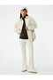 Classic Collar Pocket Detailed Oversize Buttoned Suede Look Shirt Jacket - 2
