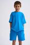 Blue Organic T-Shirt Boy's Round Neck