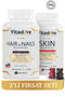 Skin and Hair Nail Vitamin - Skin Gummy and Hair & Nails Gummy - Advantageous Pack of 2