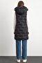 Removable Hooded Patterned Inflatable Vest Black 8210 - 6