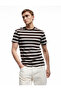 Short Sleeve Crew Neck Slim Fit Striped T-Shirt - 2