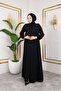 Casual Cut Hijab Ferace - Black - 4