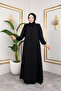 Casual Cut Hijab Ferace - Black - 3