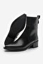 Women's Pointed Toe Cowboy Boots with Gold Detail and Heel in Kenor Black - 6