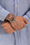 Grima Men's Stainless Steel 3-Piece Bracelet Set – Snake, Cuban, Figaro Chain - 3