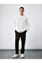 Long Sleeve Crew Neck Sweatshirt with Embroidery Detail