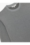 Textured Long Sleeve Basic Crew Neck Sweatshirt - 5