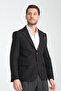Alfredi Men's Oversized Black Straw Fabric Blazer Jacket - 4