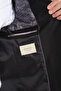 Alfredi Men's Oversized Black Straw Fabric Blazer Jacket - 3