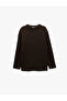 Long Sleeve Cotton Crew Neck Basic Sweatshirt - 3