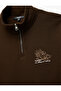 Raised Long Sleeve Printed Half Zip Sweatshirt - 5