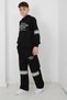 Boy's Two Thread Fabric Hooded Printed Tracksuit Set