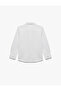 Cotton Pocket Long Sleeve Basic Shirt with Tie Detail - 4