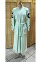 Applique Embroidered Velvet Dressing Gown - 2