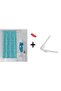 Bathroom Curtain 4352 2x100x200, Curtain Pipe Hanger, Corner Pipe White Gift, Shower Curtain Set