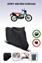Black Bmw R 80 Gs Motorcycle Tarpaulin Rear Bag Compatible