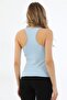 Women's Cotton Lycra Athlete Strappy Undershirt Blue - 5
