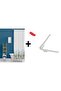 Bathroom Curtain 2558 1x180x200, Curtain Pipe Hanger Corner Pipe White Gift, Shower Curtain Set