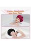 Silk Satin Red Hair Care and Sleep Bonnet Bandana, Washable Shower Bonnet, Makeup, Eating, Hair Bonnet - 3