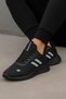 Unisex Lace-Up Knitwear Poly Sole Sports Shoes-Black-Smoked - 3
