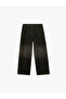 Cotton Pocketed Wide Leg Denim Pants - 5