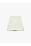 Elastic Waist Bow Detail Knit Skirt - 4