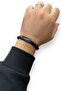 2 Pcs Matte and Shiny K. Ataturk Signed Black Bead Stone Unisex Bracelet Pair Bbb21 - 6