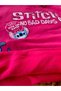 Girl's Stitch Printed Fleece Lined Elastic Waist Lace-Up Cotton Fabric Pink Color Top and Bottom Set - 3
