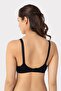 3 Pieces Black Women's Cotton Nursing Bra Without Underwire Maternity Postpartum Stretchy Soft Fabric - 6