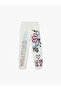 Printed Jogger Sweatpants with Raised Waist and Elastic Waistband - 3