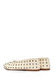 Women's Cream Stone Summer Ballerina Shoes 25Sfd220418 - 5