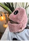 Girls Boys Unisex Self-Necked Beanie with Plush Figure Soft Ear Protection Dried Rose