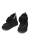 Women's Black Thick Soled Shearling Suede Leather Boots 24Wfd 205010 - 3